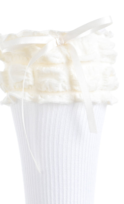 kids atelier mimi tutu Ruffled Ribbon Long Socks