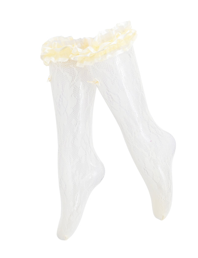 kids atelier mimi tutu Layered Ruffle Bow Socks