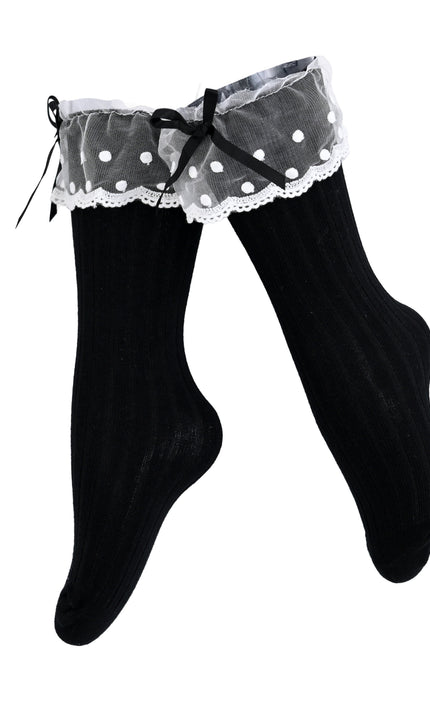 kids atelier mimi tutu Ankle Skirt Polka Bow Socks