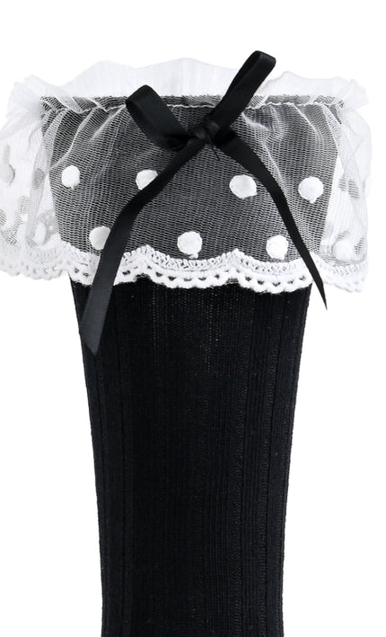kids atelier mimi tutu Ankle Skirt Polka Bow Socks