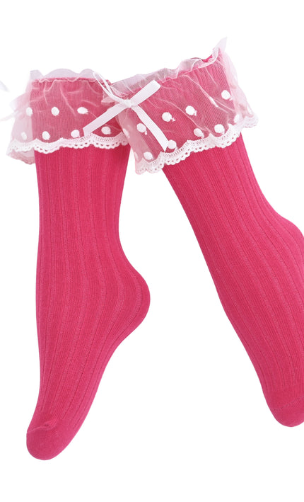 kids atelier mimi tutu Ankle Skirt Polka Bow Socks