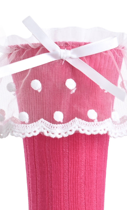 kids atelier mimi tutu Ankle Skirt Polka Bow Socks
