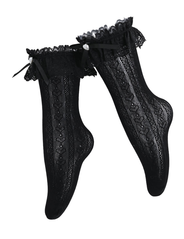 kids atelier mimi tutu Heart Lace Ribbon Socks