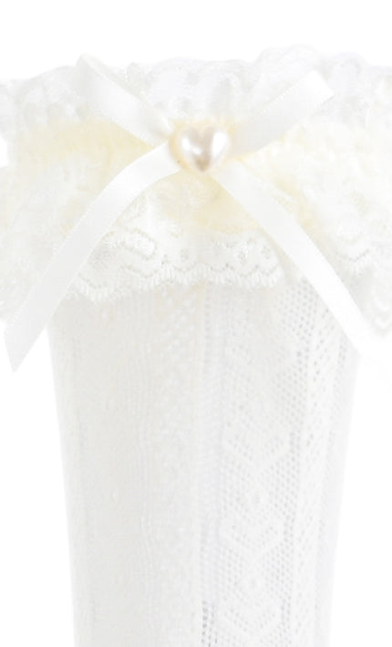kids atelier mimi tutu Heart Lace Ribbon Socks