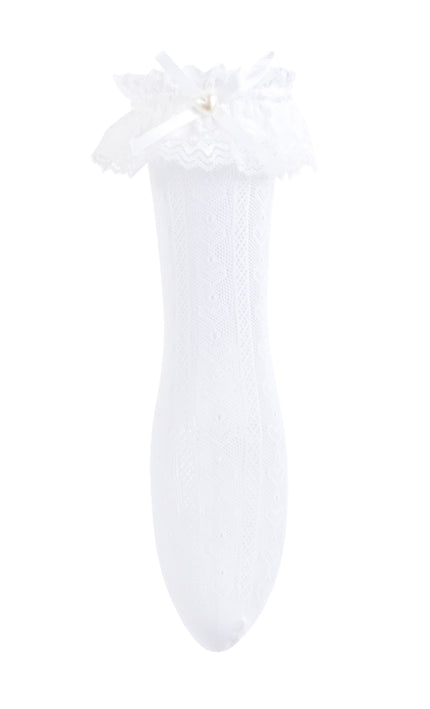 kids atelier mimi tutu Heart Lace Ribbon Socks