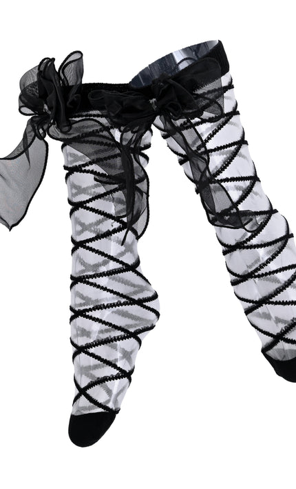 kids atelier mimi tutu Tulle Tie Wrap Heart Socks