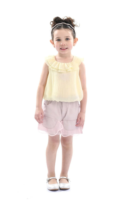 kidsatelier-mimitutu-Yellow-Mauve-Ruffle-Outfit-Set