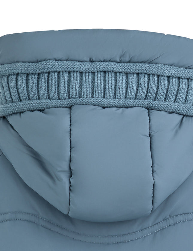 kids atelier mimi tutu Blue Pom-Pom Puffer Jacket