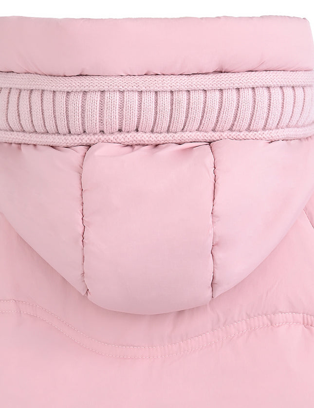 kids atelier mimi tutu Light Pink Pom-Pom Puffer Jacket