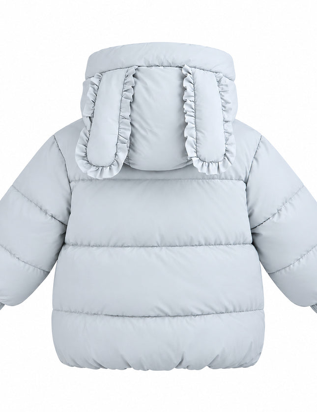 kids atelier mimi tutu Blue Bow-Detail Puffer Jacket