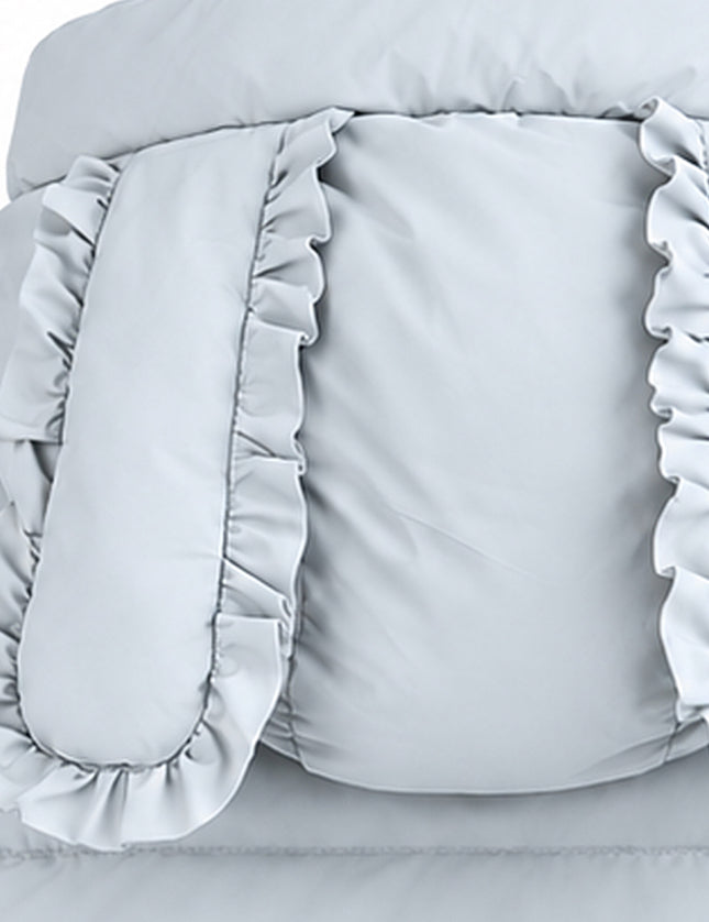 kids atelier mimi tutu Blue Bow-Detail Puffer Jacket