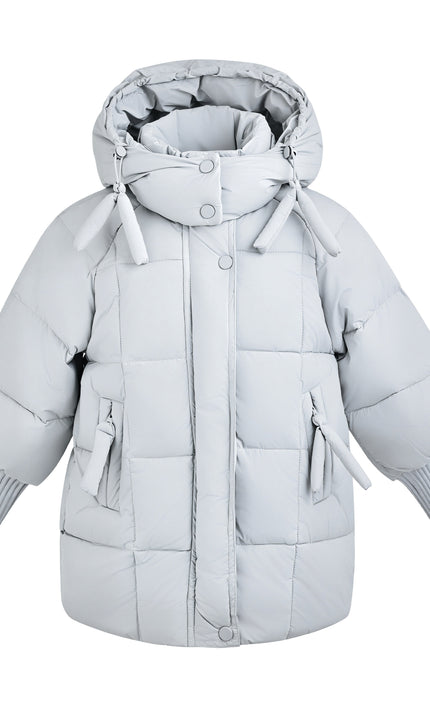 Kids Atelier Mimi Tutu Blue Quilted Hooded Jacket