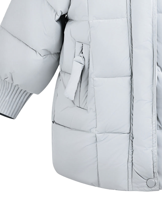 Kids Atelier Mimi Tutu Blue Quilted Hooded Jacket