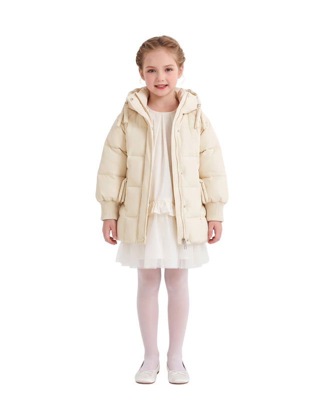 Kids Atelier Mimi Tutu Yellow Quilted Hooded Jacket