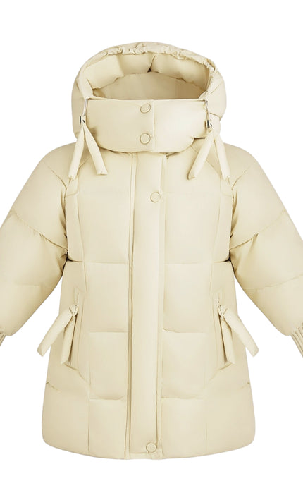 Kids Atelier Mimi Tutu Yellow Quilted Hooded Jacket