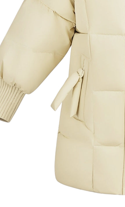 Kids Atelier Mimi Tutu Yellow Quilted Hooded Jacket