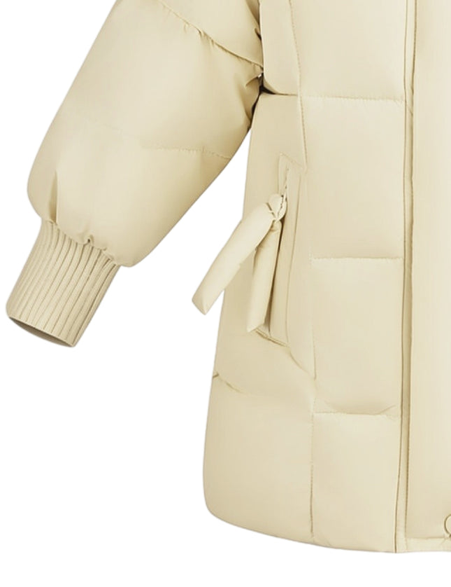 Kids Atelier Mimi Tutu Yellow Quilted Hooded Jacket