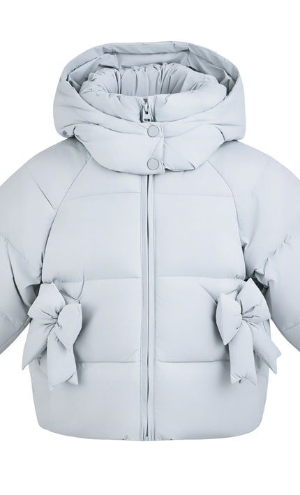 Kids Atelier Mimi Tutu Blue Bow Puffer Jacket