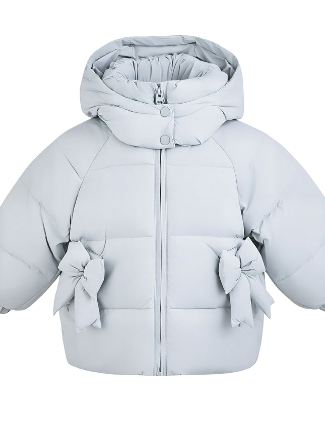 Kids Atelier Mimi Tutu Blue Bow Puffer Jacket
