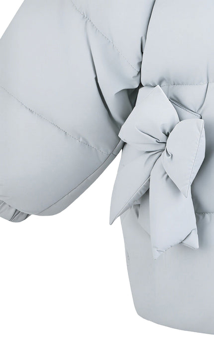 Kids Atelier Mimi Tutu Blue Bow Puffer Jacket