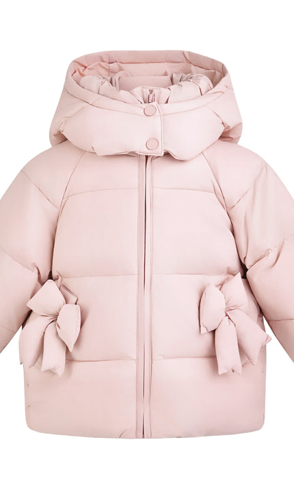 Kids Atelier Mimi Tutu Pink Bow Puffer Jacket