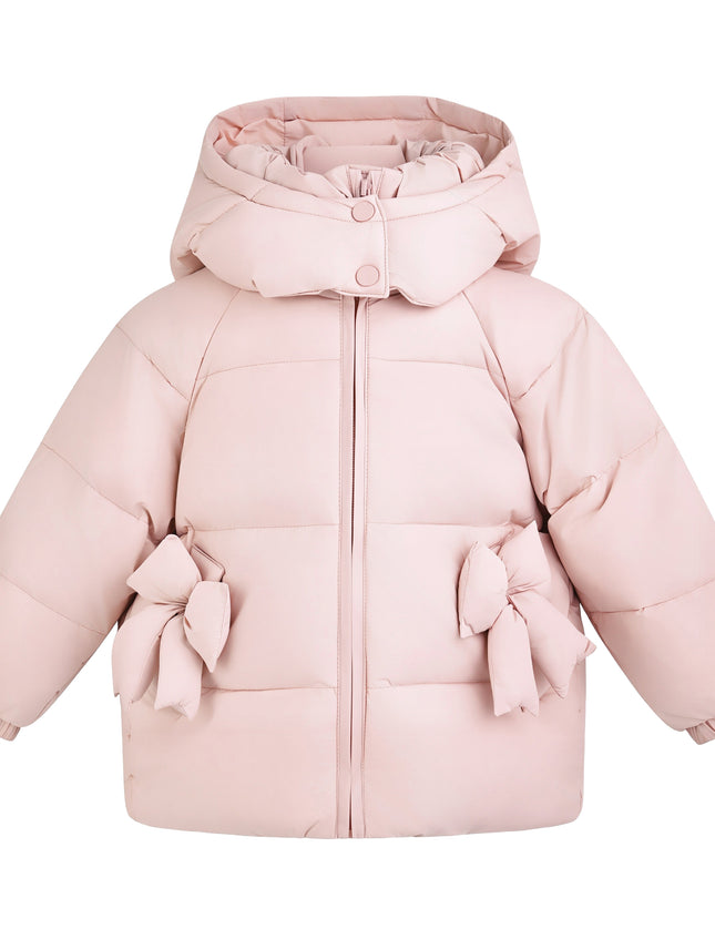 Kids Atelier Mimi Tutu Pink Bow Puffer Jacket