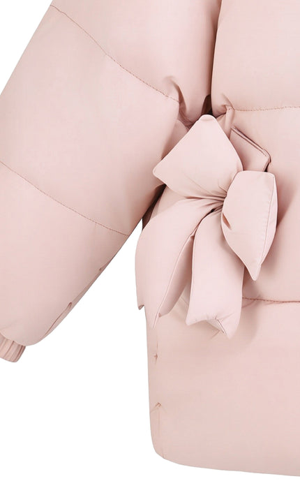 Kids Atelier Mimi Tutu Pink Bow Puffer Jacket