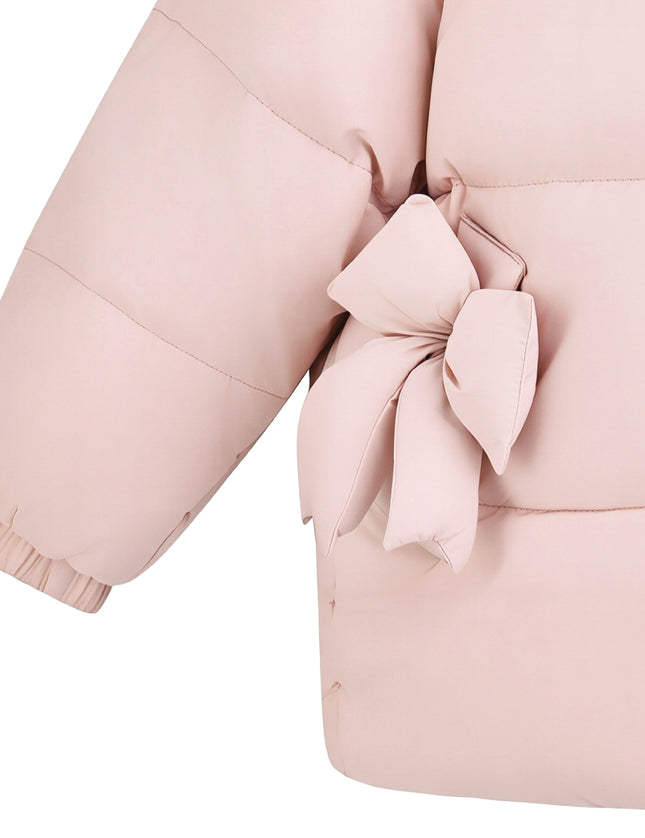 Kids Atelier Mimi Tutu Pink Bow Puffer Jacket