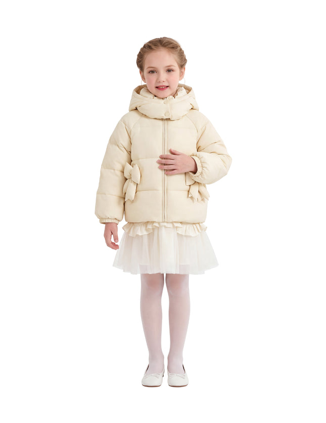 Kids Atelier Mimi Tutu Yellow Bow Puffer Jacket