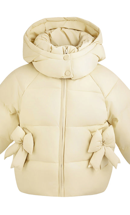Kids Atelier Mimi Tutu Yellow Bow Puffer Jacket