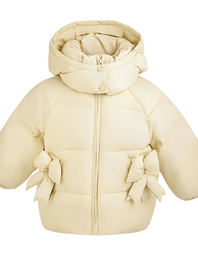 Kids Atelier Mimi Tutu Yellow Bow Puffer Jacket