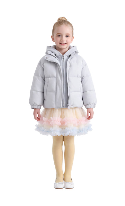 Kids Atelier Mimi Tutu Blue Hooded Puffer Jacket