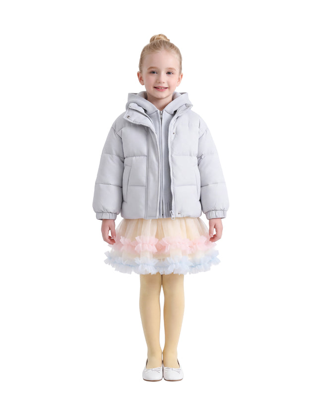 Kids Atelier Mimi Tutu Blue Hooded Puffer Jacket