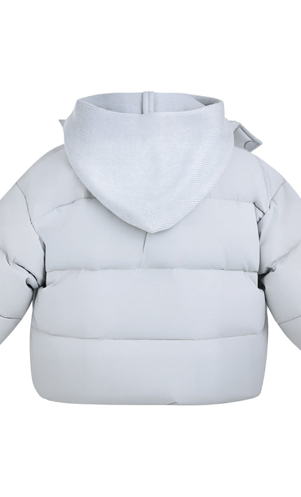 Kids Atelier Mimi Tutu Blue Hooded Puffer Jacket