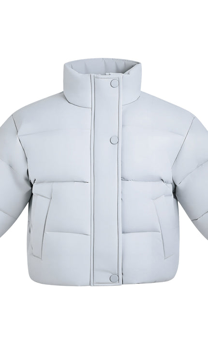 Kids Atelier Mimi Tutu Blue Hooded Puffer Jacket