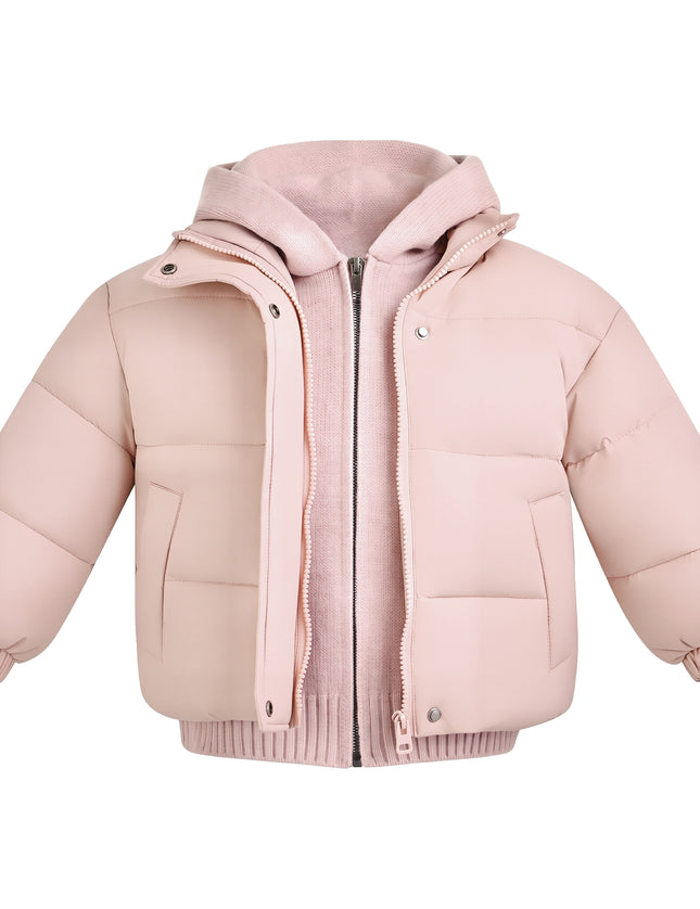 Kids Atelier Mimi Tutu Pink Hooded Puffer Jacket