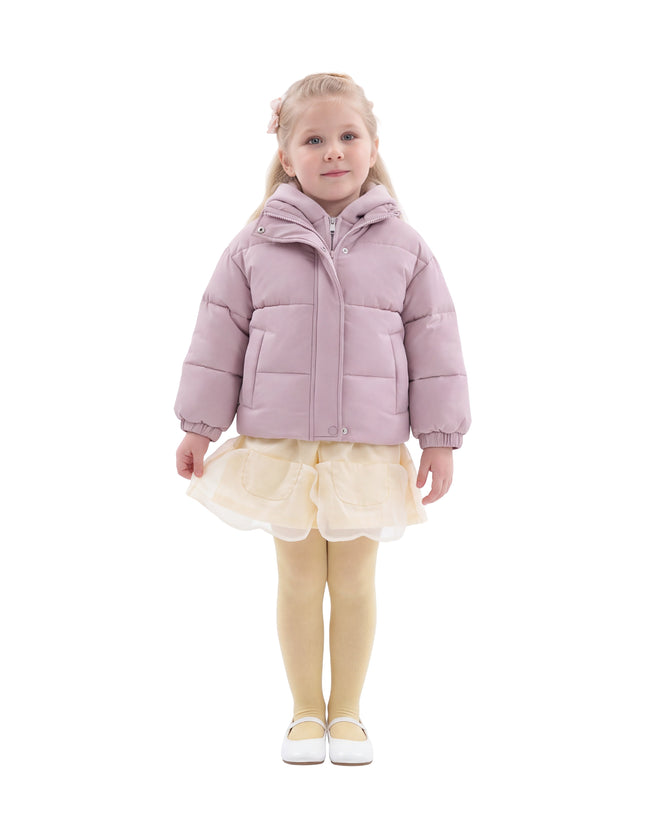 Kids Atelier Mimi Tutu Purple Hooded Puffer Jacket
