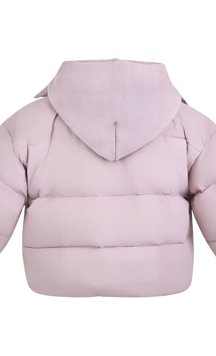 Kids Atelier Mimi Tutu Purple Hooded Puffer Jacket