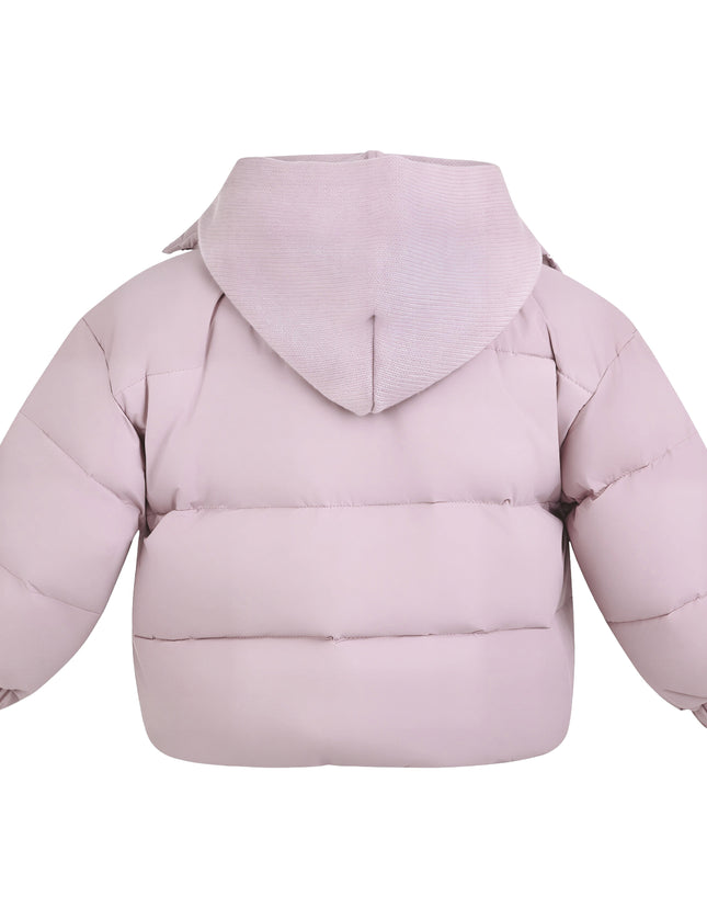 Kids Atelier Mimi Tutu Purple Hooded Puffer Jacket