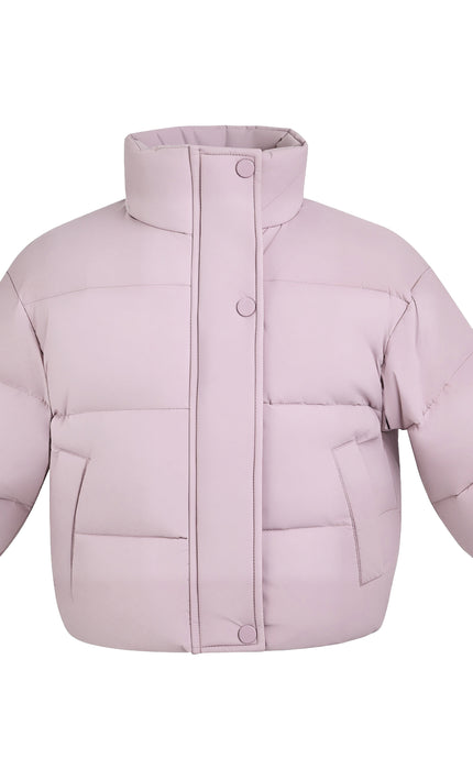 Kids Atelier Mimi Tutu Purple Hooded Puffer Jacket