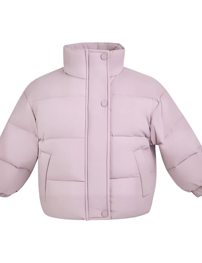 Kids Atelier Mimi Tutu Purple Hooded Puffer Jacket