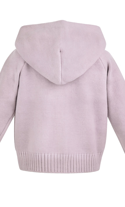 Kids Atelier Mimi Tutu Purple Hooded Puffer Jacket