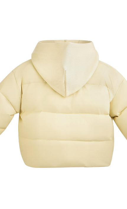 Kids Atelier Mimi Tutu Yellow Hooded Puffer Jacket