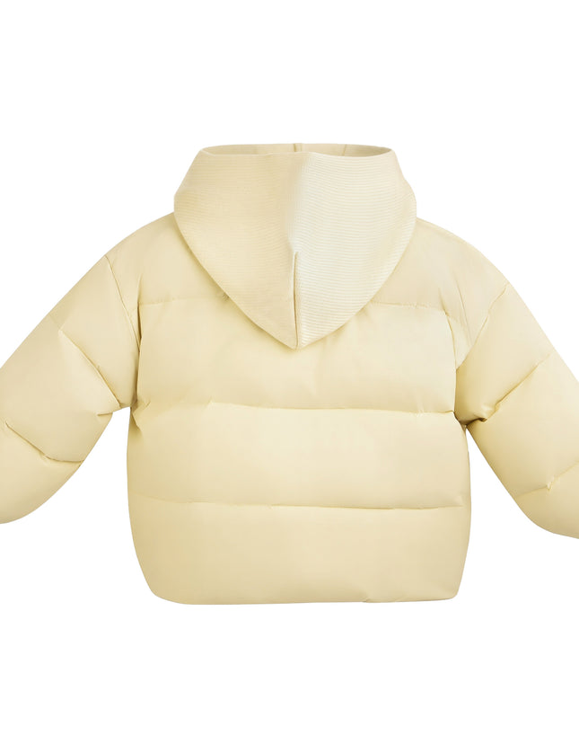Kids Atelier Mimi Tutu Yellow Hooded Puffer Jacket