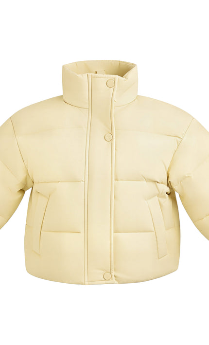 Kids Atelier Mimi Tutu Yellow Hooded Puffer Jacket