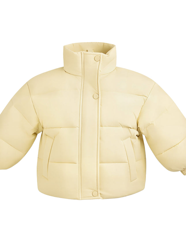 Kids Atelier Mimi Tutu Yellow Hooded Puffer Jacket