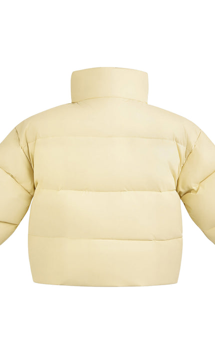Kids Atelier Mimi Tutu Yellow Hooded Puffer Jacket