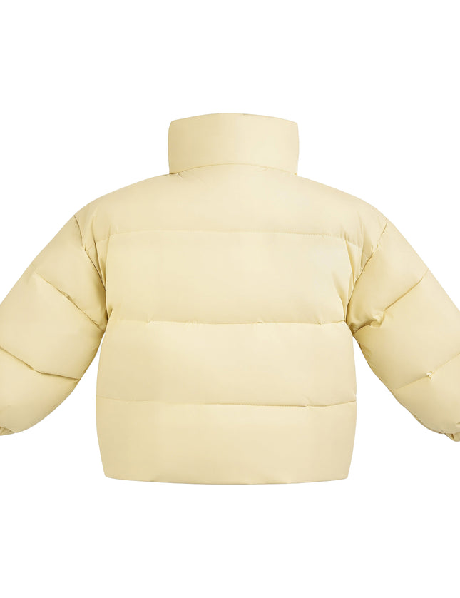 Kids Atelier Mimi Tutu Yellow Hooded Puffer Jacket