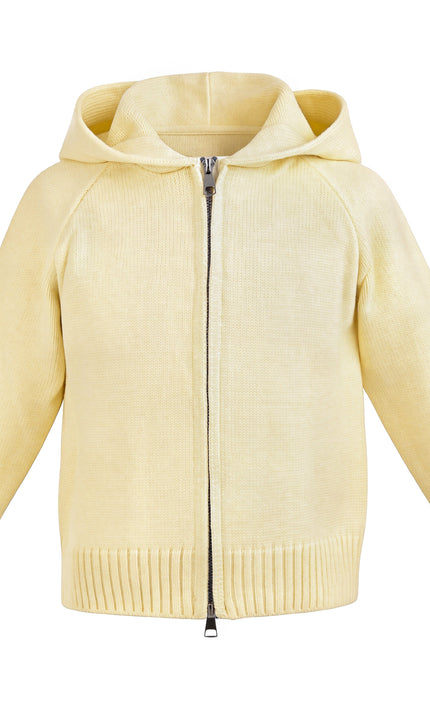 Kids Atelier Mimi Tutu Yellow Hooded Puffer Jacket