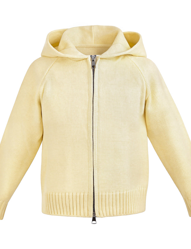 Kids Atelier Mimi Tutu Yellow Hooded Puffer Jacket